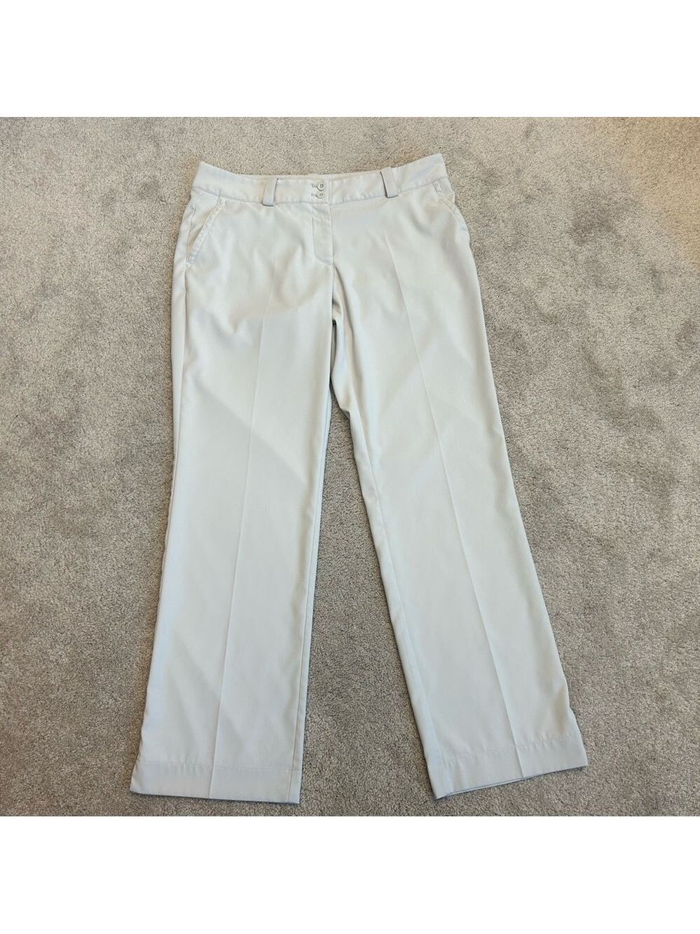 Nike golf women's light cream beige pants tour performance dri-fit Sz 12 NWOT